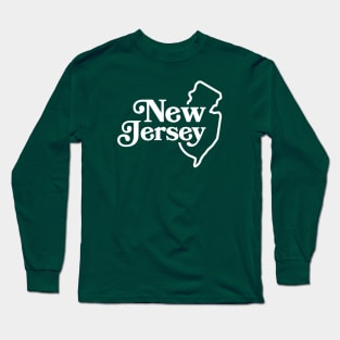 New Jersey Vintage State Outline Long Sleeve T-Shirt